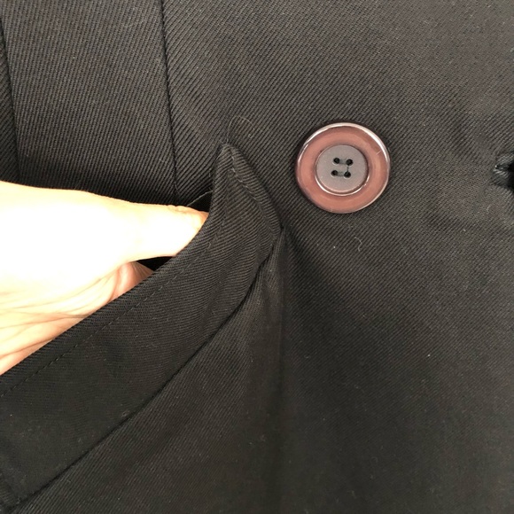 French connection double breasted trench coat black lined forever style US XS-S - Picture 9 of 10